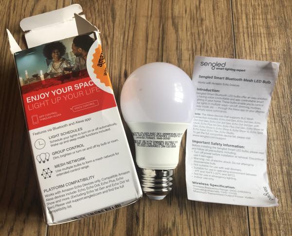 Alexa controlled light bulb