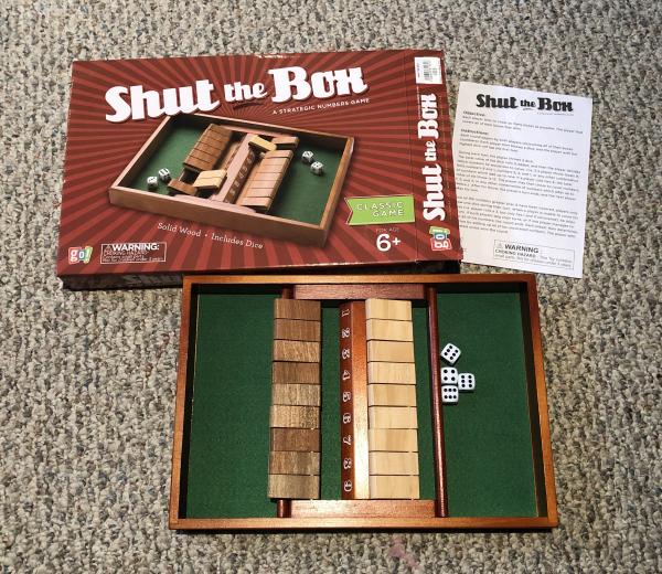 Shut the box game