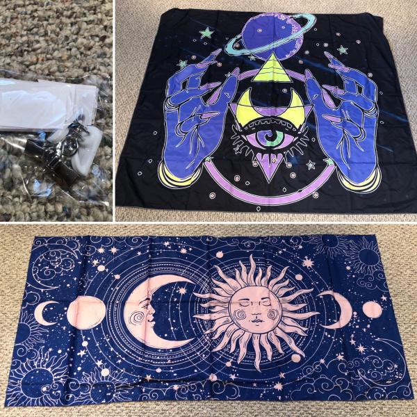 Celestial & 2 mystic wall hangings